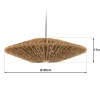 Suspension cymbale 60x60cm en fibre de coco et teck recyclé FOLELLI