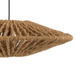 Suspension cymbale 60x60cm en fibre de coco et teck recyclé FOLELLI