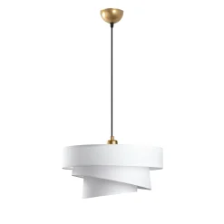 Suspension de chambre design – blanche, effet ruban ZURICH