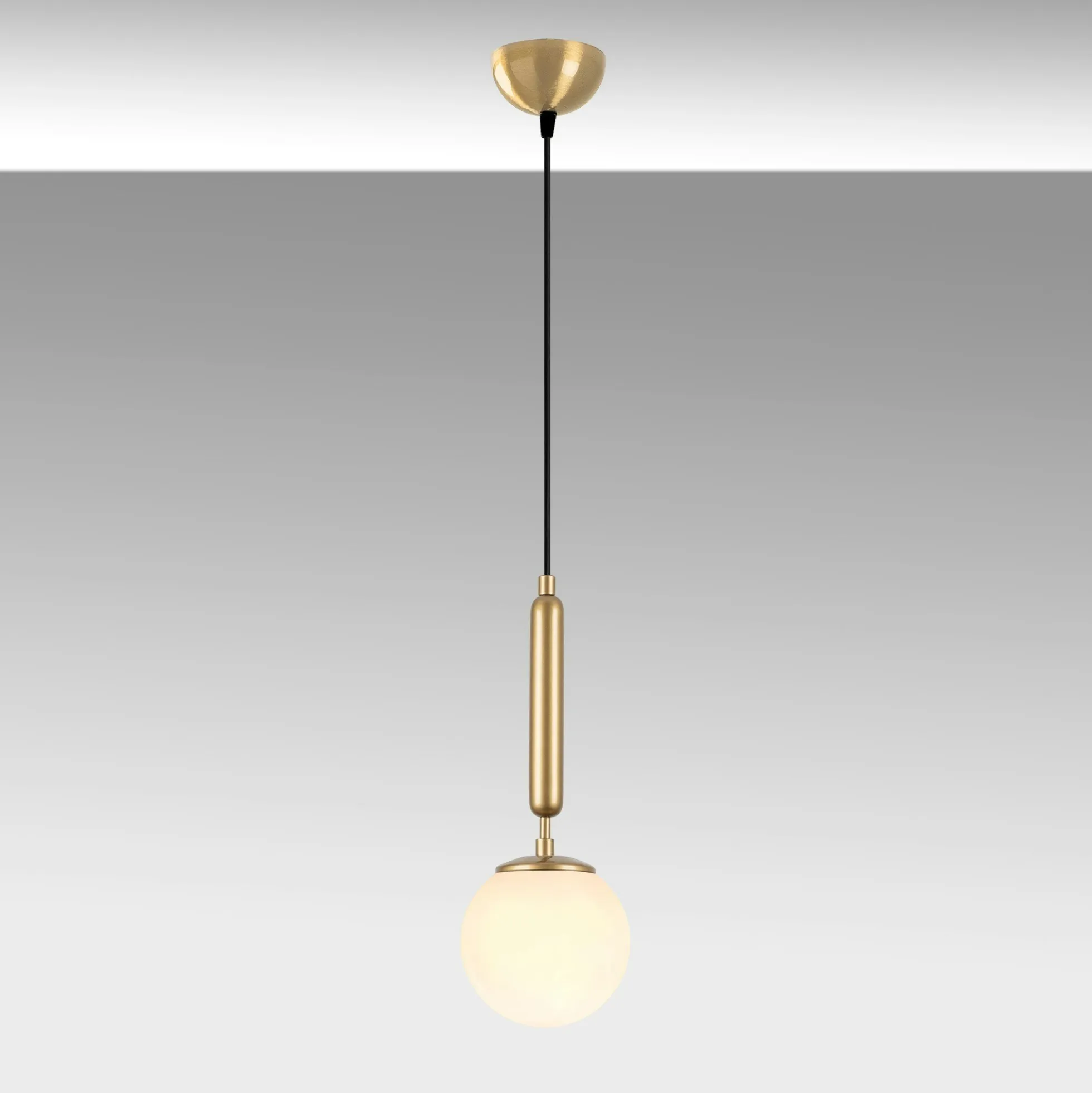Suspension de chambre – globe blanc et or SIERRE