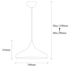 Suspension design cuivrée – forme soucoupe SILE