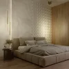 Suspension design dorée – 1 barre verticale LED SALEM