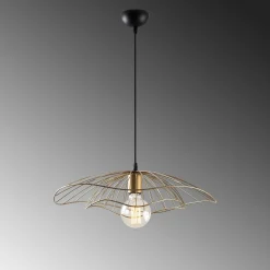 Suspension design métal doré vintage forme fleur SINOP