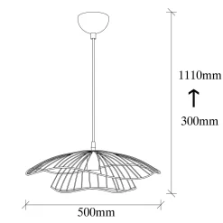 Suspension design métal doré vintage forme fleur SINOP