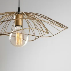 Suspension design métal doré vintage forme fleur SINOP