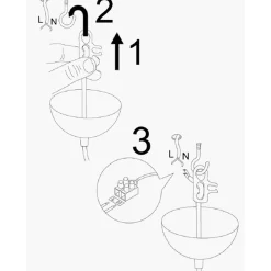 Suspension design métal noir filaire forme fleur SINOP