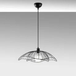 Suspension design noire filaire forme fleur 50 cm SINOP