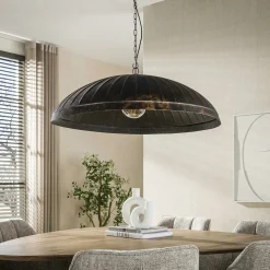 Suspension de table en métal brun vintage Ø90 cm RALF