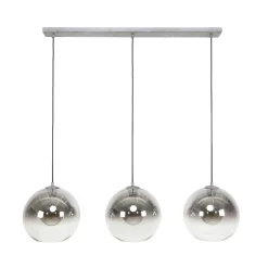 Suspension de table à manger en verre fumé 3 globes XL RALF