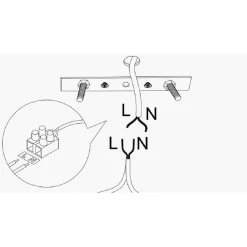 Suspension de table moderne, 4 abat-jour tons naturels ZURICH