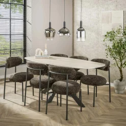 Suspension en verre fumé – 3 formes NOVA
