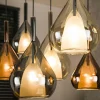 Suspension en verres assortis forme goutte 7 abat-jour NIAGARA