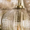 Suspension en verre travaillé 5 lampes NOVA