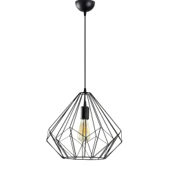 Suspension filaire noire style diamant graphique SINOP