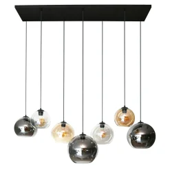 Suspension globe 7 lampes multicolores NOVA