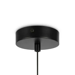 Suspension globe noire - verre dépoli 15 cm DELTONA