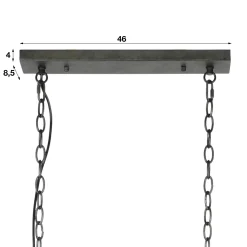 Suspension industrielle cylindre grillagé 2 lampes RALF