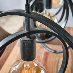 Suspension industrielle 3 lampes anneaux croisés TRIBECA