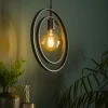 Suspension industrielle 1 lampe anneaux croisés TRIBECA