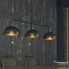 Suspension industrielle tuyau 3 demi-globes TRIBECA
