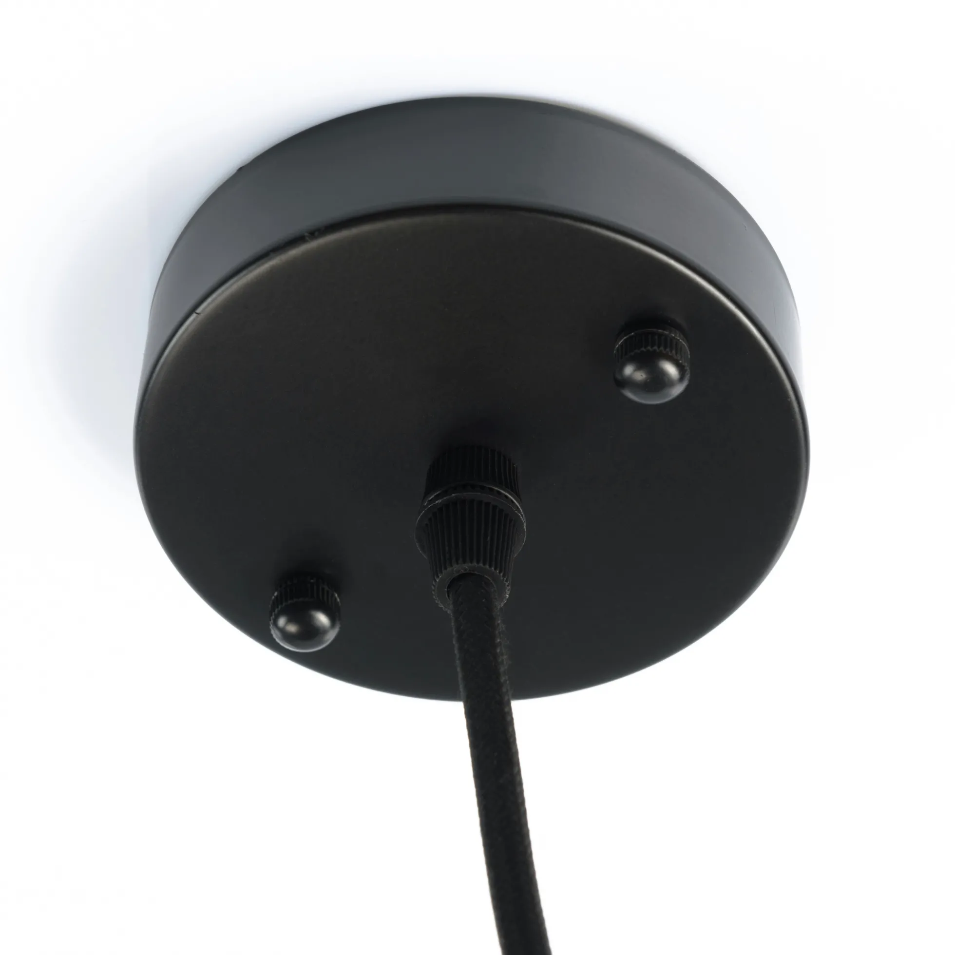 Suspension longue 25x25cm en rotin couleur noire et teck FOLELLI