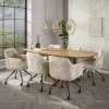 Suspension îlot beige mat, 3 anneaux pivotants métal TRIBECA