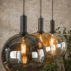 Suspension îlot cuisine 3 globes multicolores NOVA