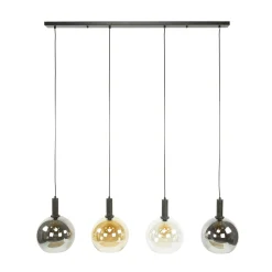 Suspension îlot cuisine 4 globes multicolores NOVA