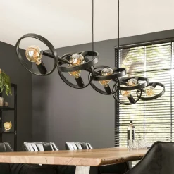 Suspension luminaire 8 anneaux RALF