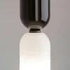 Suspension noire & blanche en verre - forme sablier WINDER