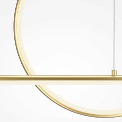 Suspension salon – anneau et barre horizontale dorée SALEM