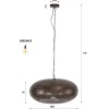 Suspension soucoupe vintage effet cuivre ancien Ø68 RALF