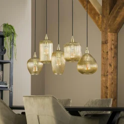 Suspension vintage multiple 5 lampes NOVA