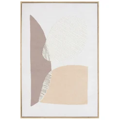 Tableau abstrait broderie tuftée 63 x 93 cm