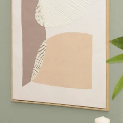 Tableau abstrait broderie tuftée 63 x 93 cm