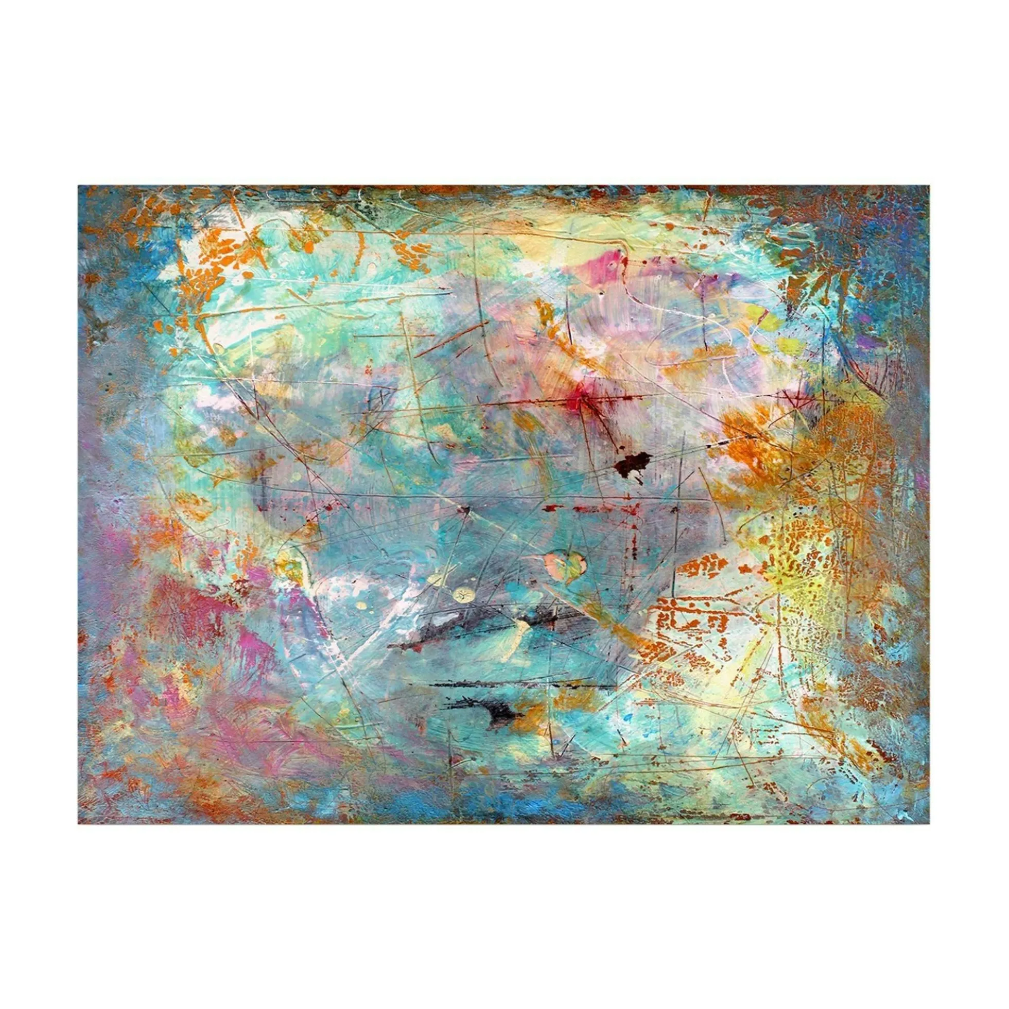 Tableau abstrait coloré – peinture moderne sur toile