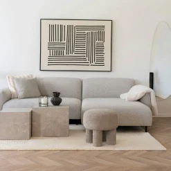 Tableau abstrait noir et blanc lignes graphiques avec cadre 100x140 cm