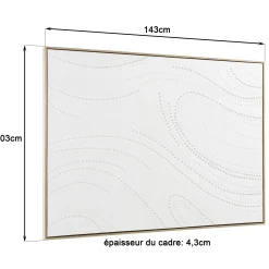 Tableau blanc lignes en pointillés 103 x 143 cm