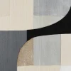 Tableau contemporain mix de formes géométriques 83 x 123 cm