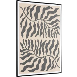 Tableau décor 2 feuilles gris/noir papier japonais 63 x 93 cm