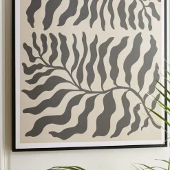 Tableau décor 2 feuilles gris/noir papier japonais 63 x 93 cm