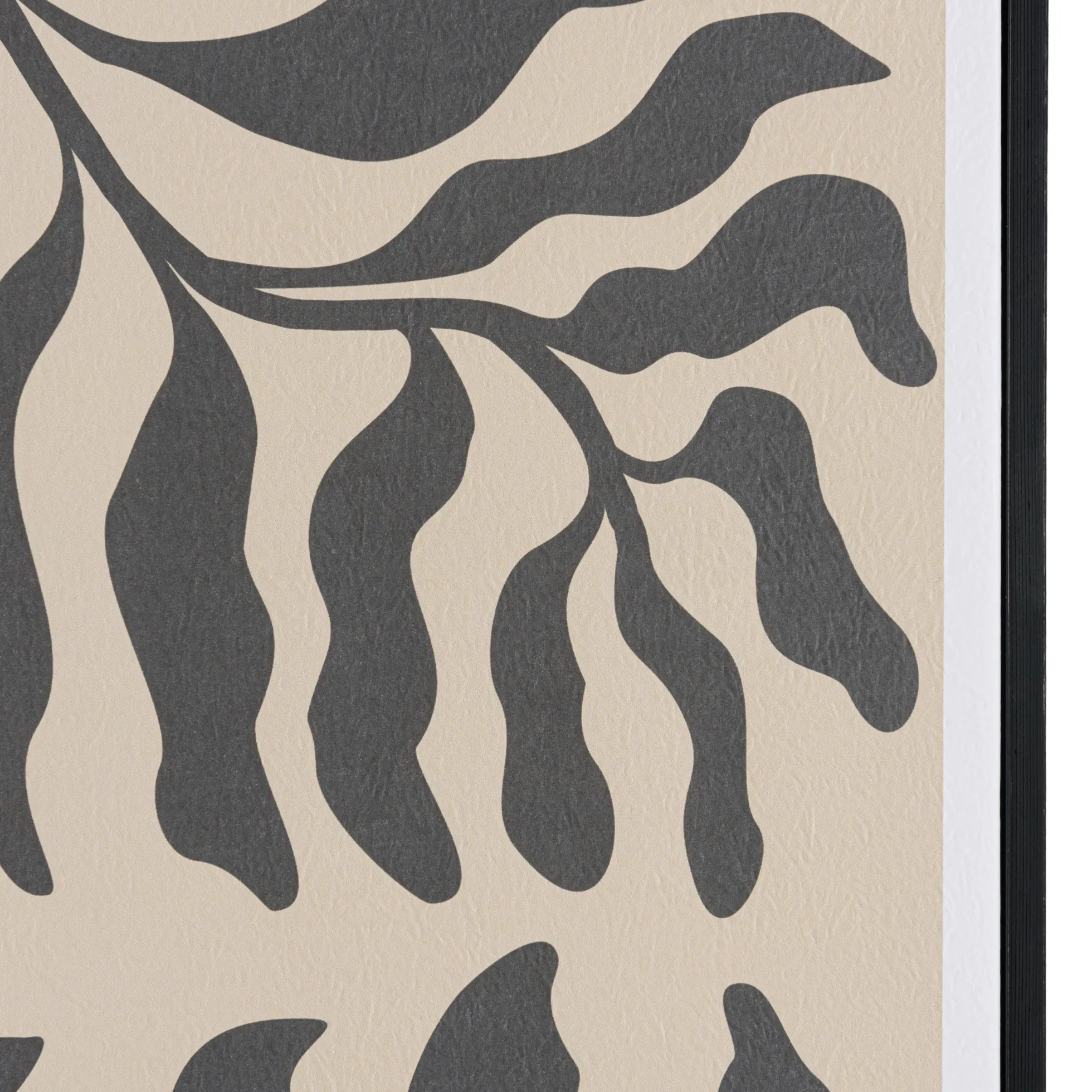Tableau décor 2 feuilles gris/noir papier japonais 63 x 93 cm