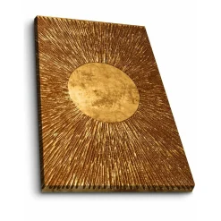 Tableau doré motif soleil – sur toile