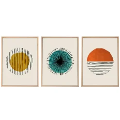 Tableau graphique – cercle coloré moderne (lot de 3)