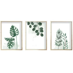 Tableau végétal minimaliste – détail feuillage ( lot de 3)