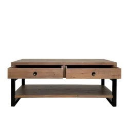 Table basse avec rangement en bois recyclé AUCKLAND