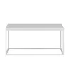 Table basse blanche carrée - style minimaliste JENA