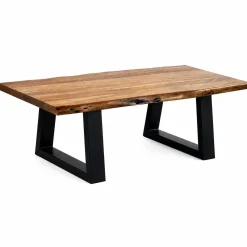 Table basse bois d'acacia à bords naturels CANYON