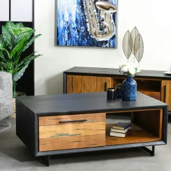 Table basse bois recyclé de bateau PHOENIX