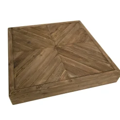 Table basse carrée en bois de pin recyclé DENVER